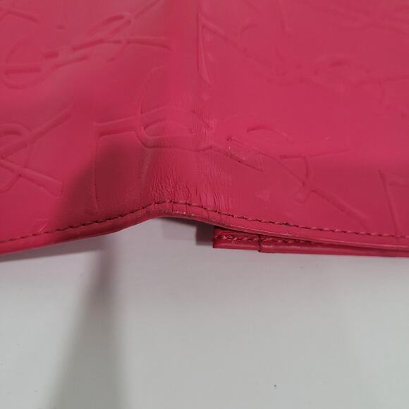Yves Saint Lauren YSL Leather Calfskin Pink Wallet Small Card Holder Compact - Picture 8 of 12